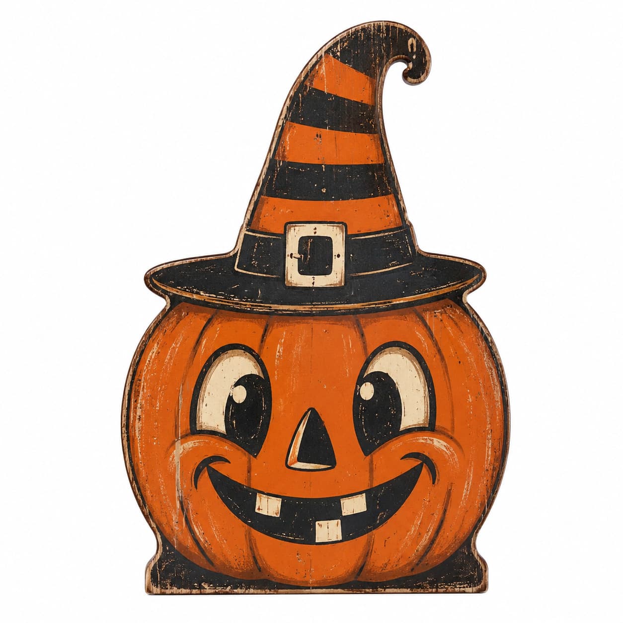 American retro Halloween wooden desktop tray decorations ghost black cat pumpkin owl home window decorations