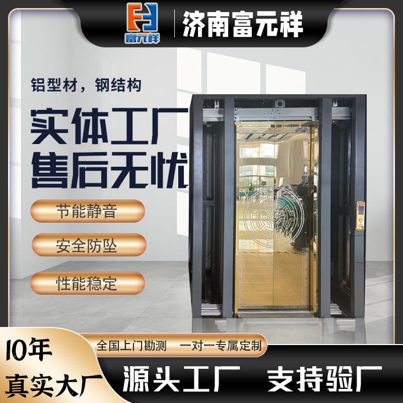 Villa Elevator Shandong Manufacturer Guarantees Customized Rural Gantry Traction Elevator with Nationwide Warranty for Home Use