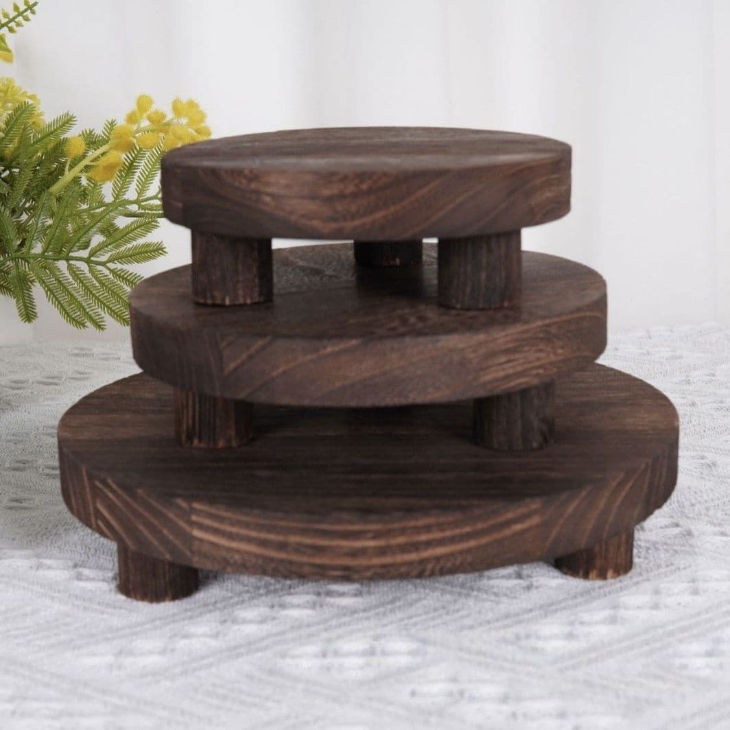 Best-selling Wooden Flower Pot Saucer Tray for Bathroom Toiletries, Aromatherapy Candle Base, Wooden Cake Stand