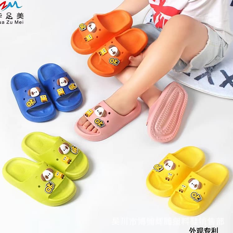 2023 New Summer Children's Indoor Anti-Slip Slippers for Boys and Girls, Student Home Slippers Wholesale