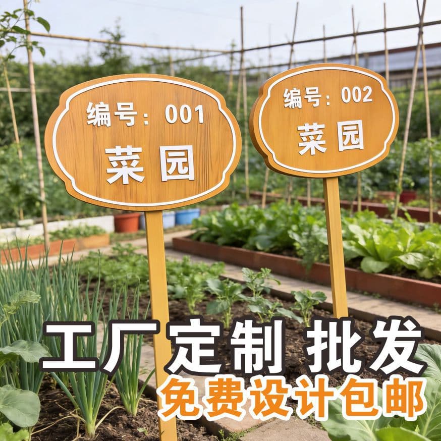 Vegetable Garden Ground Sign, Private Vegetable Garden, Shared Vegetable Garden, Farm Labor Practice Base, Park Notice Sign