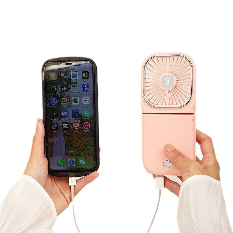 Handheld Neck Fan, Lazy Fan, Foldable Air Conditioner Office Desktop Fan, 1200mAh Portable Mini Fan