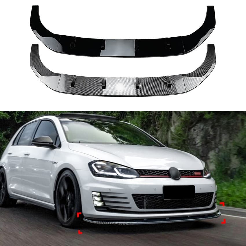 Compatible with Volkswagen Golf 7 MK7 GTI R Rline 2013-2016 Front Lip Spoiler