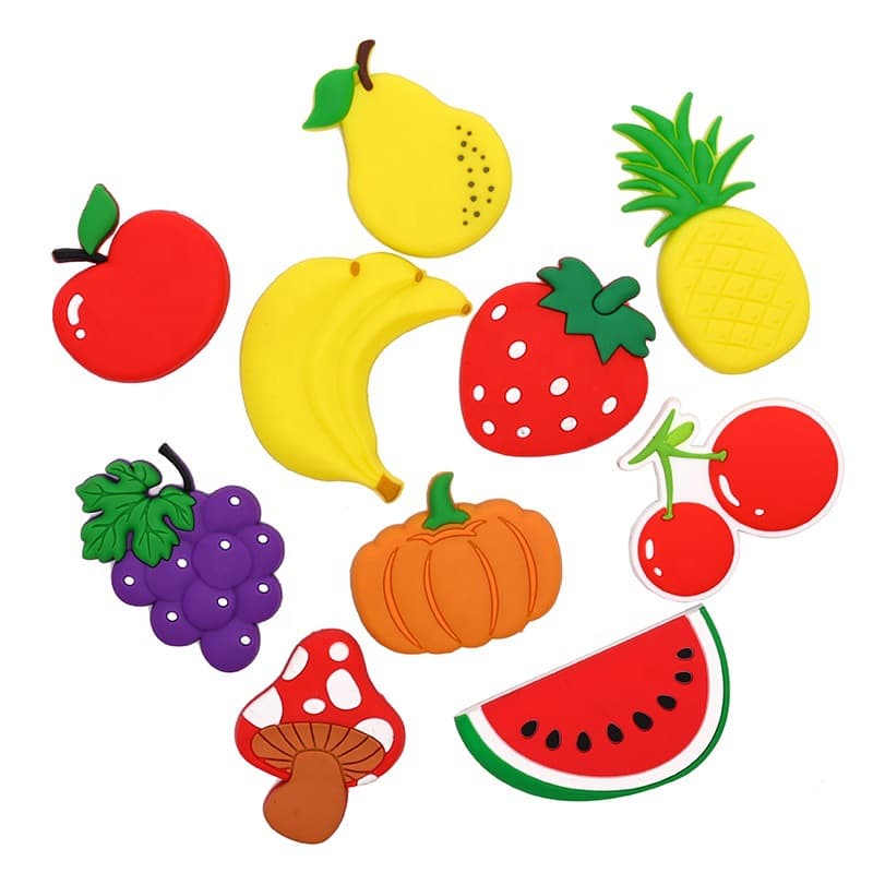 Fruit and vegetable refrigerator stickers, creative PVC soft glue, glue magnets, strong suction stickers, IP cartoon animation, pvc mold customization