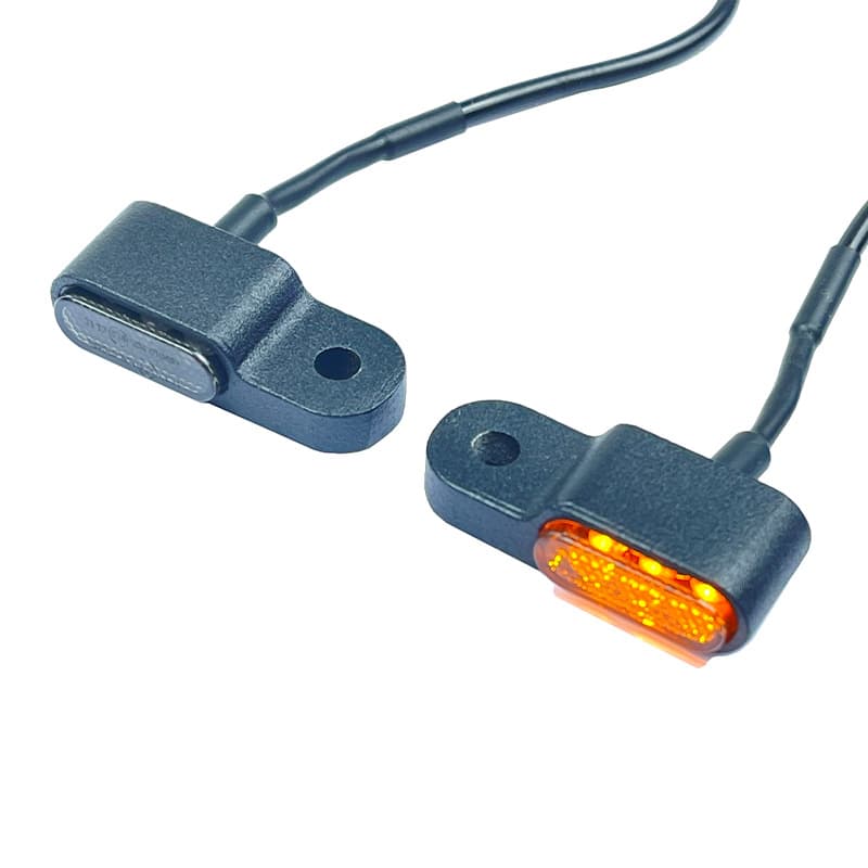 Emark Certified Motorcycle Waterproof Turn Signal Light 12V Electric Vehicle Modified Handlebar Direction Light Metal Housing Daytime Running Light