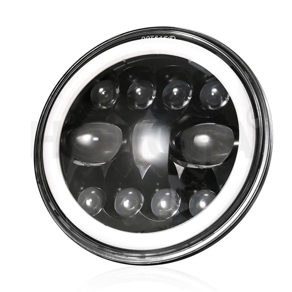 7-inch Wrangler Off-road Vehicle LED Headlight with Lens LED Front Light 11-bulb Headlight