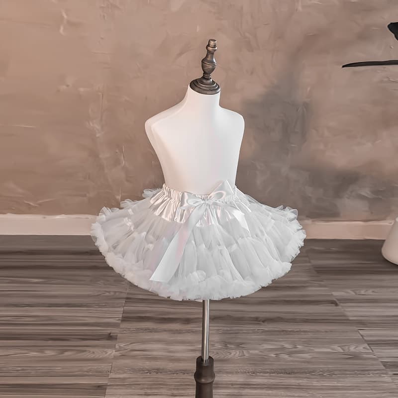 25cm super short children's petticoat Lolita style, flowy, everyday, boneless soft tulle, cloud-like, COS style, voluminous skirt, cross-border e-commerce.