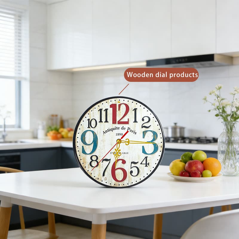 Manufacturer directly approves old wooden boards, American courtyard outdoor wall clock, barber shop wall clock, living room silent decorative clock