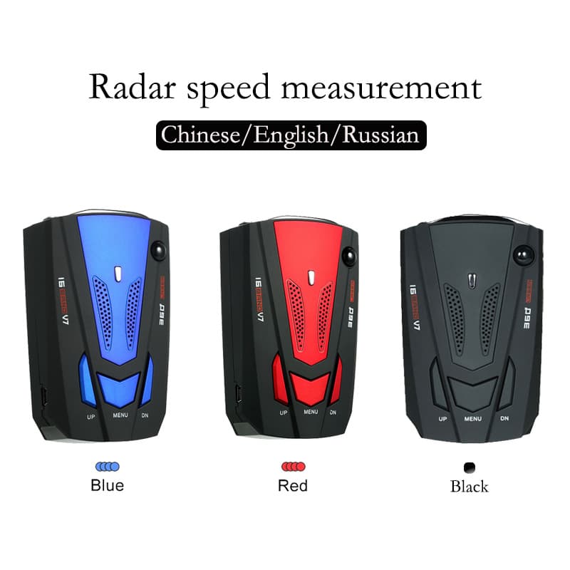 Export V7 Radar Detector Car Mobile Radar Speedometer Vehicle Chinese English Russian Thai Intelligent High Speed Laser