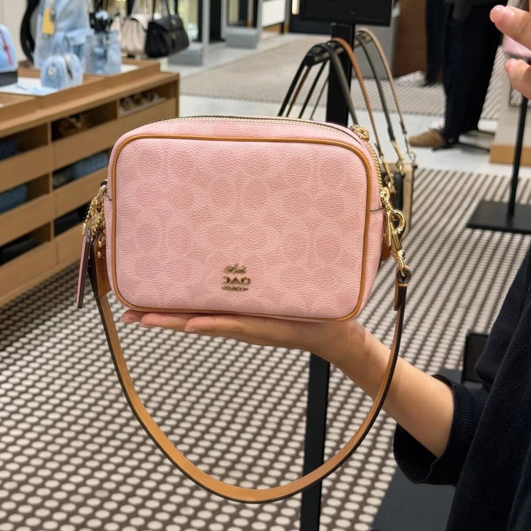 Kou c new women's bag Carey rainbow small square bag double zipper presbyopic camera bag single shoulder crossbody bag for women