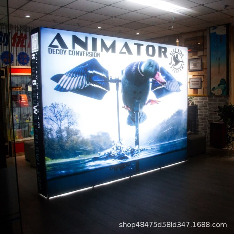 Custom aluminum alloy edging illuminated fabric mesh, custom outdoor folding backdrop, portable display rack for advertising events.