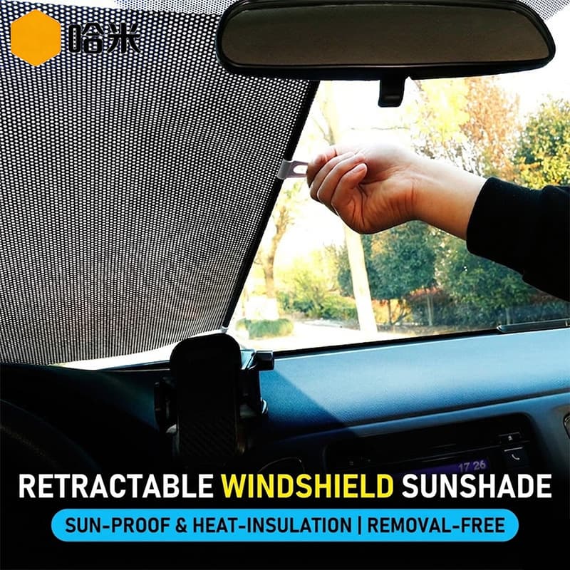Car Sun Shade Auto Retractable Foldable Heat Insulation Sun Visor Car Suction Sunshade Window Anti-Glare