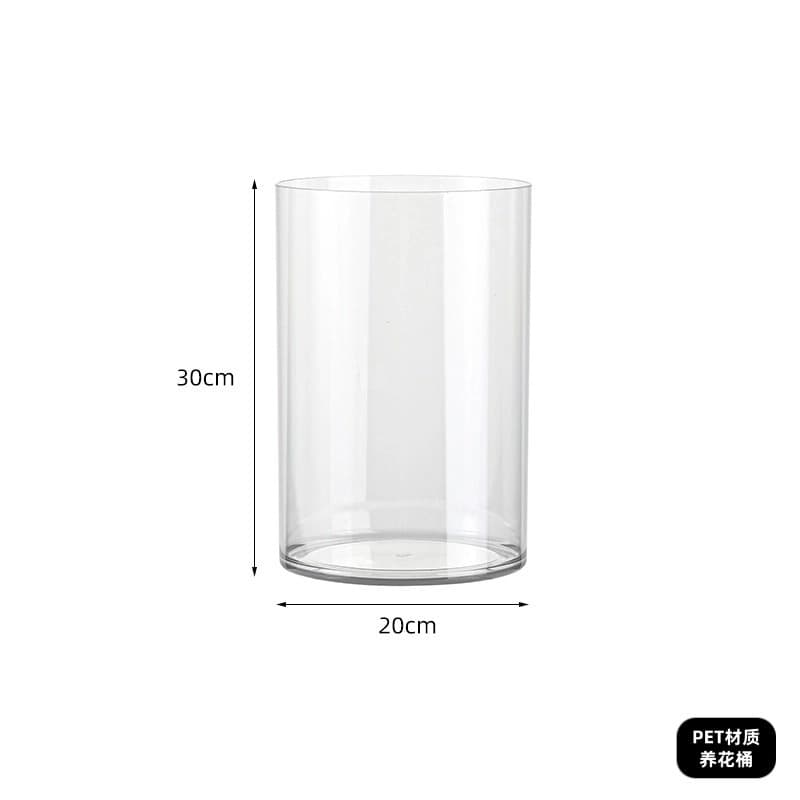 Acrylic Flower Wake-Up Bucket Round Transparent Plastic Flower Vase Large Square Floral Arrangement Bucket for Flower Shop