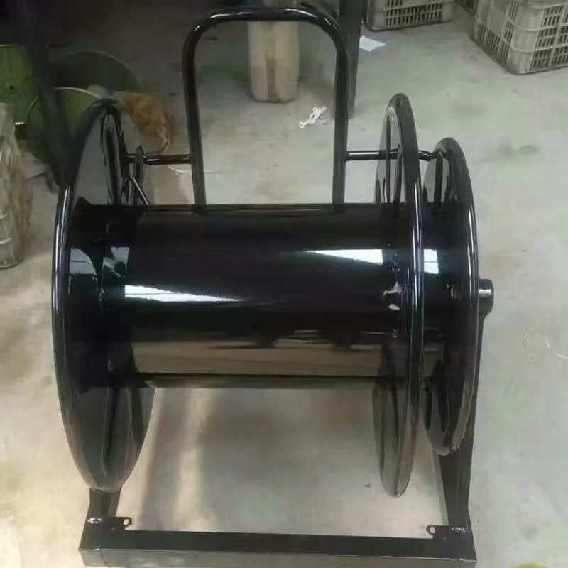 Factory wholesale shoulder strap handheld cable pay-off/winding device engineering cable pay-off frame outdoor cable storage reel