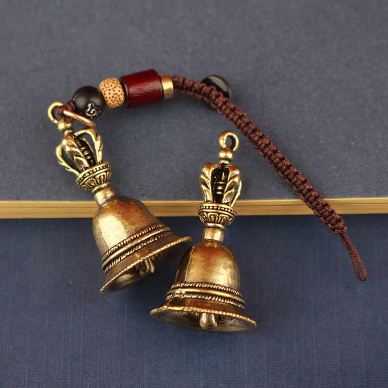Retro pure brass bell, magic bell, car keychain pendant, small pendant, magic bell pendant