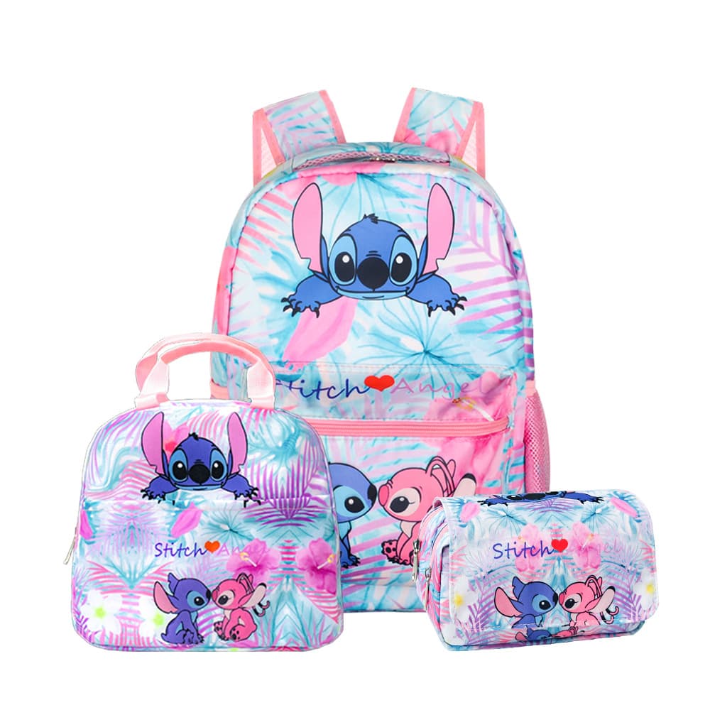 Spot Stitch primary school bag children's cartoon backpack backpack lunch bag portable pencil bag