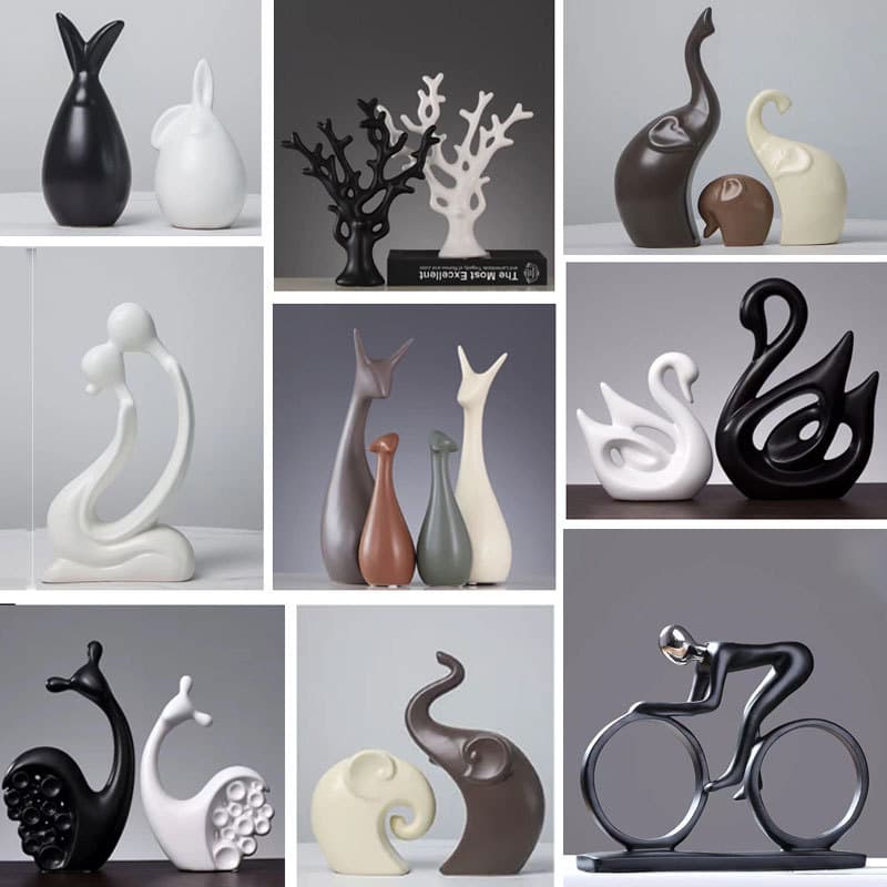 Nordic ceramic ornaments wholesale home accessories ins style living room TV cabinet wine cabinet creative deer decoration craft