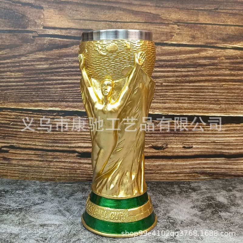 Cross-border World Cup Shape Beer Mug United States, Canada and Mexico World Cup Hercules resin mug ornaments
