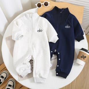 Baby Fleece Romper Spring Autumn Korean Style Crawling Suit Full Moon Going Out Outfit Infant Winter Wear