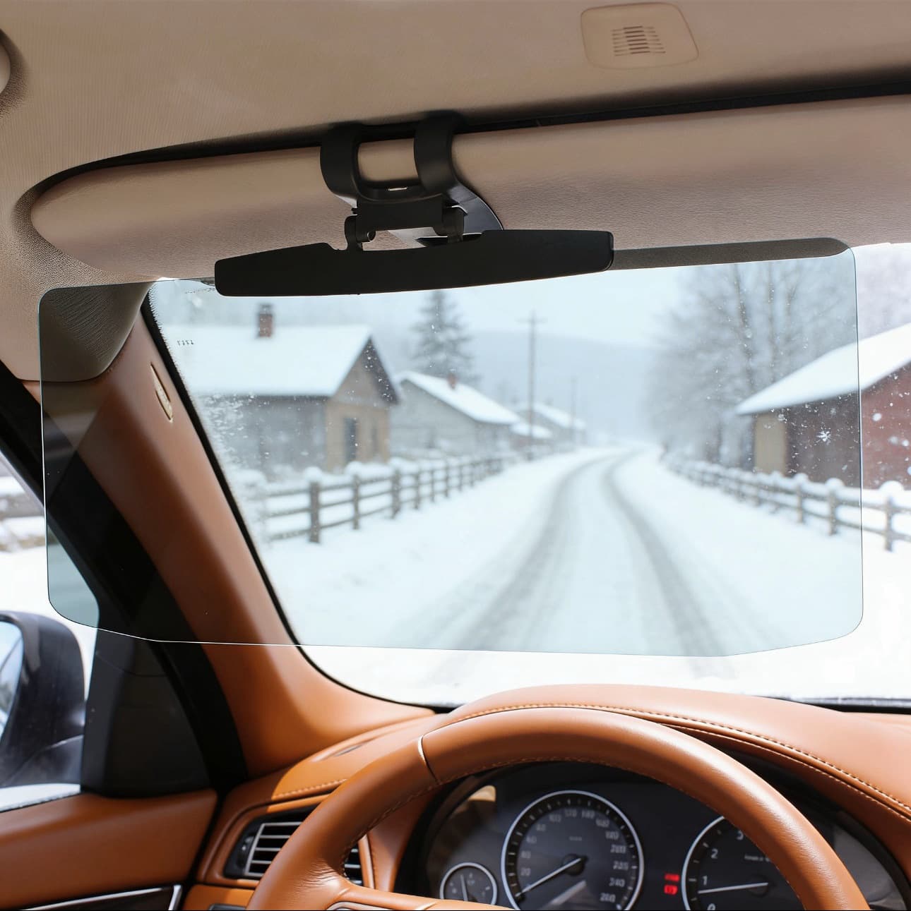 Sun Visor Car Anti-Glare Mirror, Clip-On Visor, Anti-High-Beam Glare Shield, Temu Best Seller