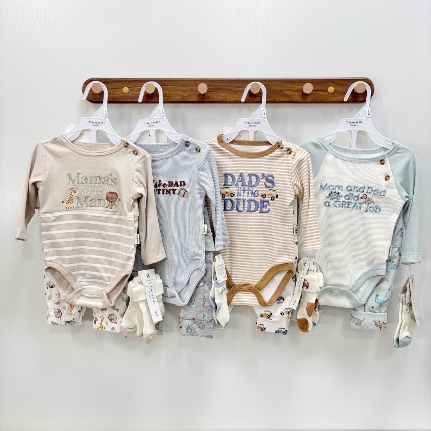 Cross-border New Pure Cotton Baby Bodysuit Sleepwear Romper Long Sleeve Triangle Bodysuit Baby Clothes 4-Piece Set