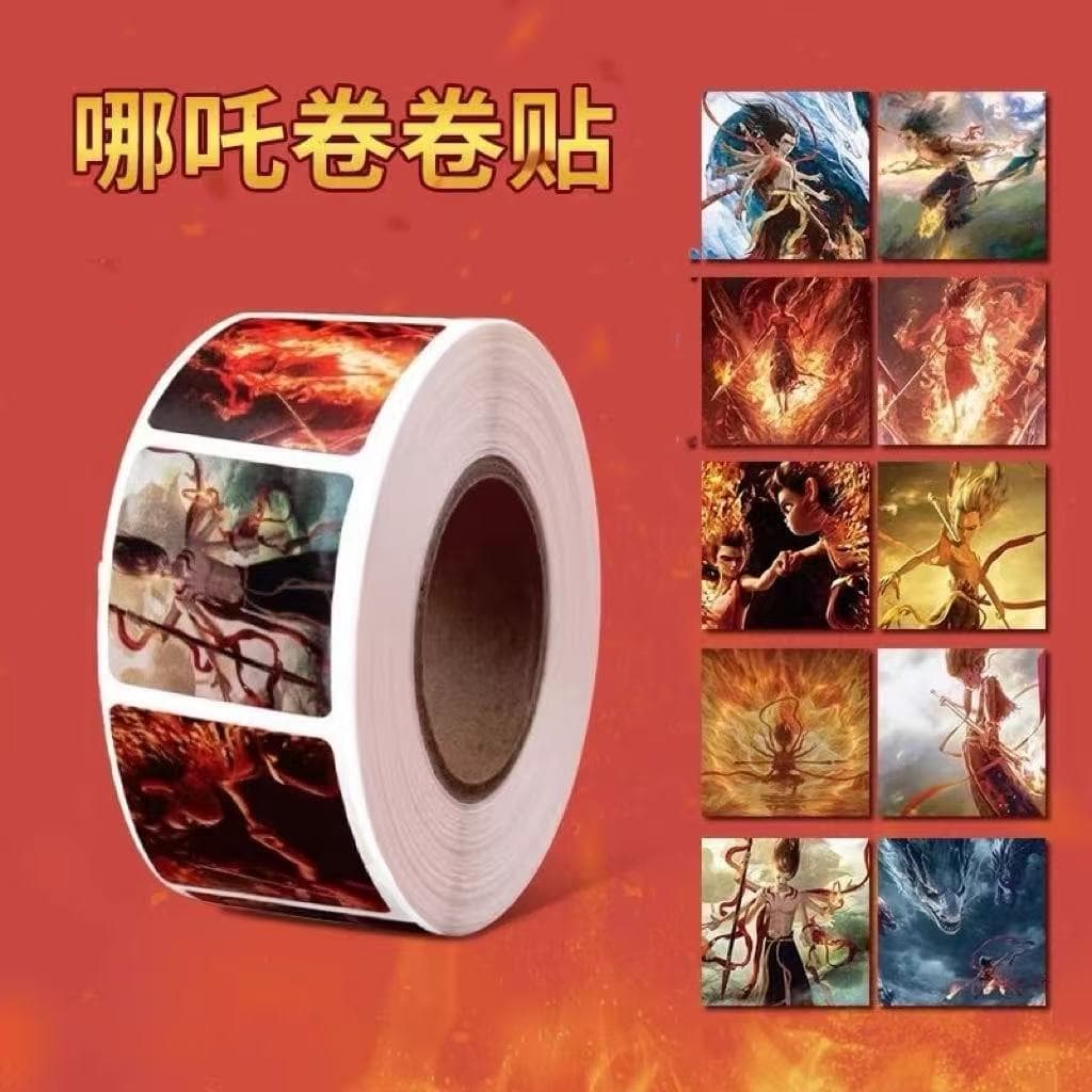 100-Design Roll Sticker Collection Cartoon Emoji Planner Supplies 500 Stickers/Roll Cute Creative Office Reward Stickers