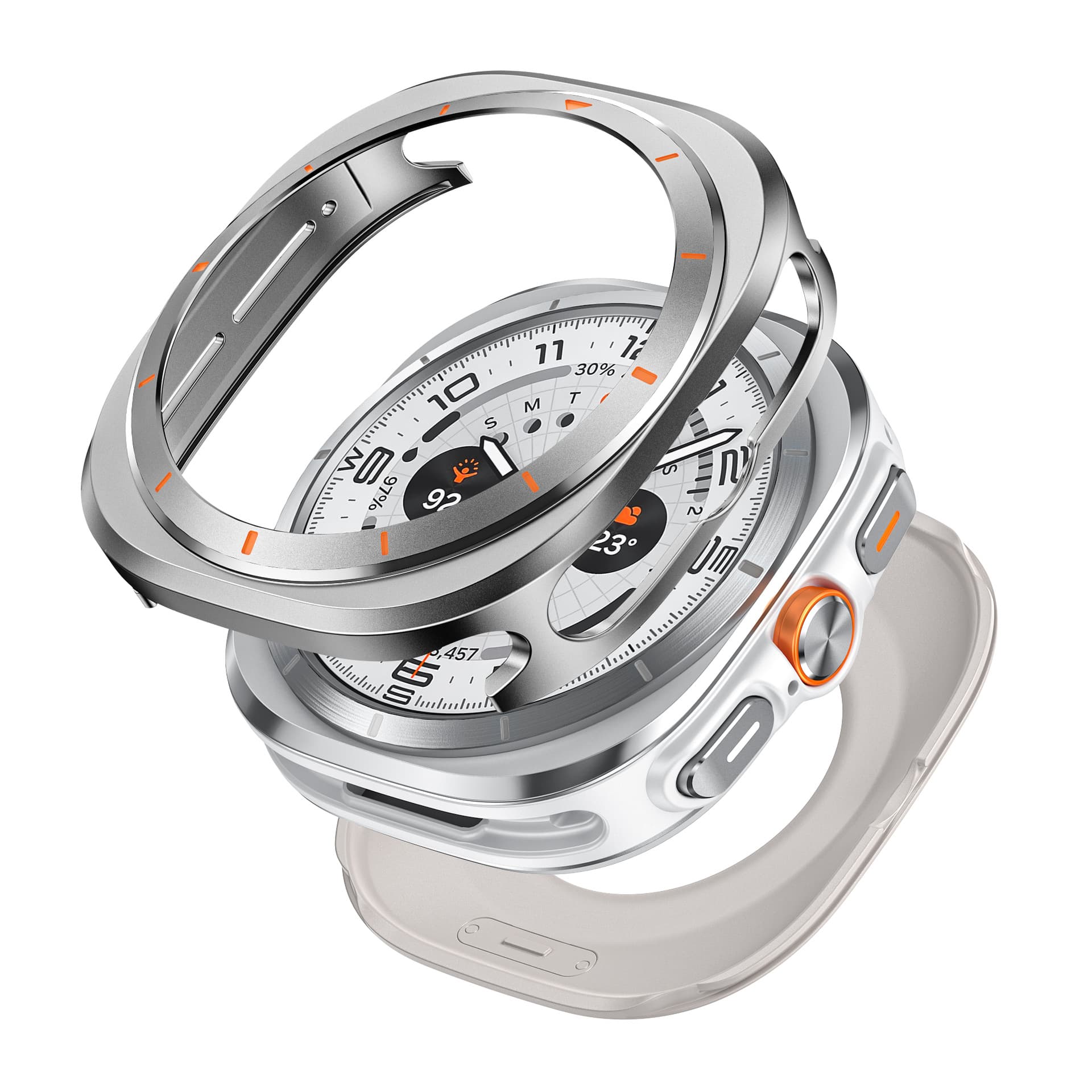 Compatible with Samsung Galaxy Watch 7 Ultra Original Metal Protective Case Samsung Watch7 Case