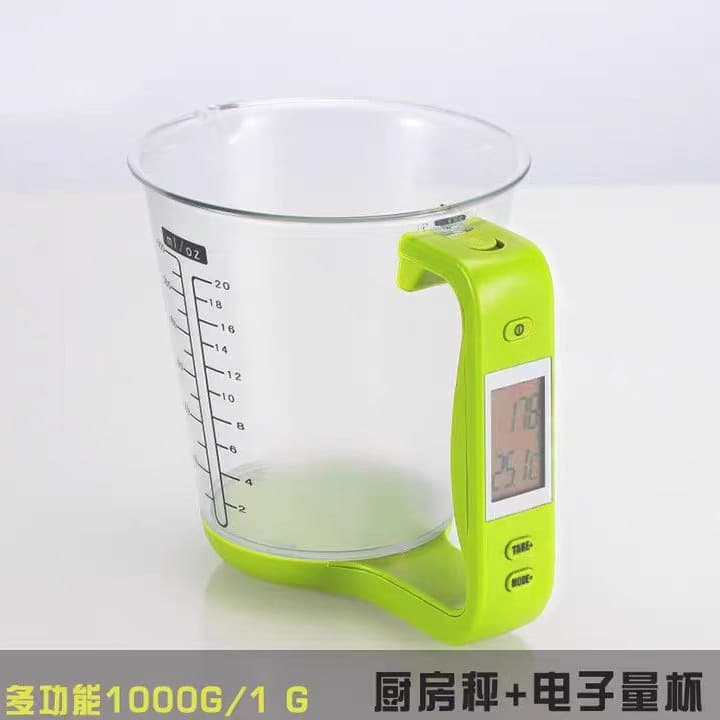 Multifunctional 1000g electronic measuring cup for weighing, suitable for kitchen and home baking, with graduations.