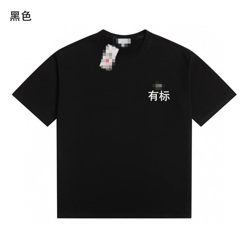 Heavyweight Pure Cotton Embroidered French Crocodile Short Sleeve Men's Crocodile Logo Solid Round Neck Casual T-Shirt Summer Thin Breathable In Stock