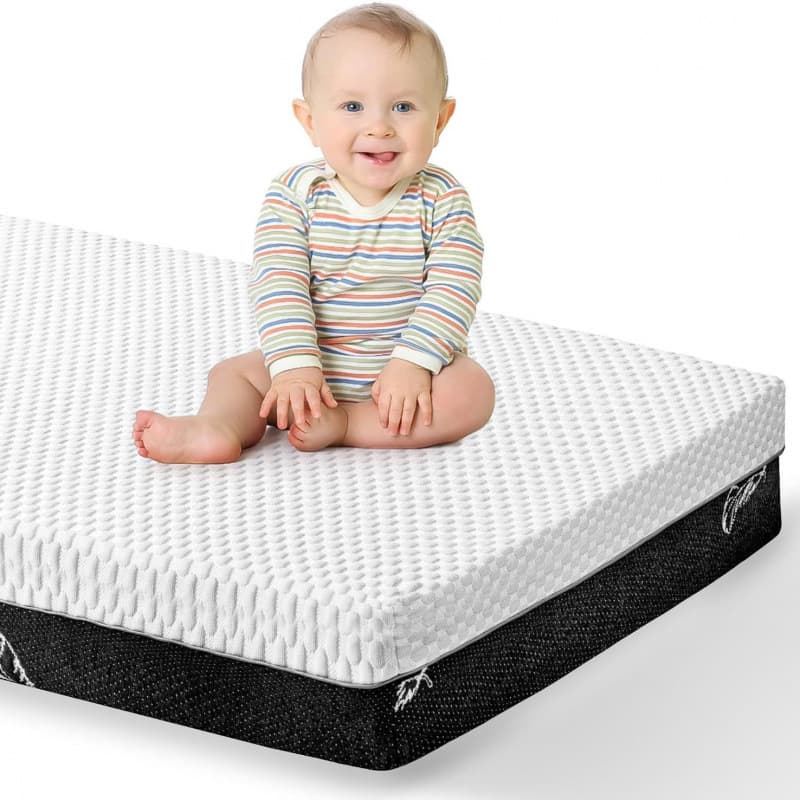 Removable, washable, formaldehyde-free, high-density, resilient, strong, breathable, comfortable and neck-protecting memory foam mattress for infants