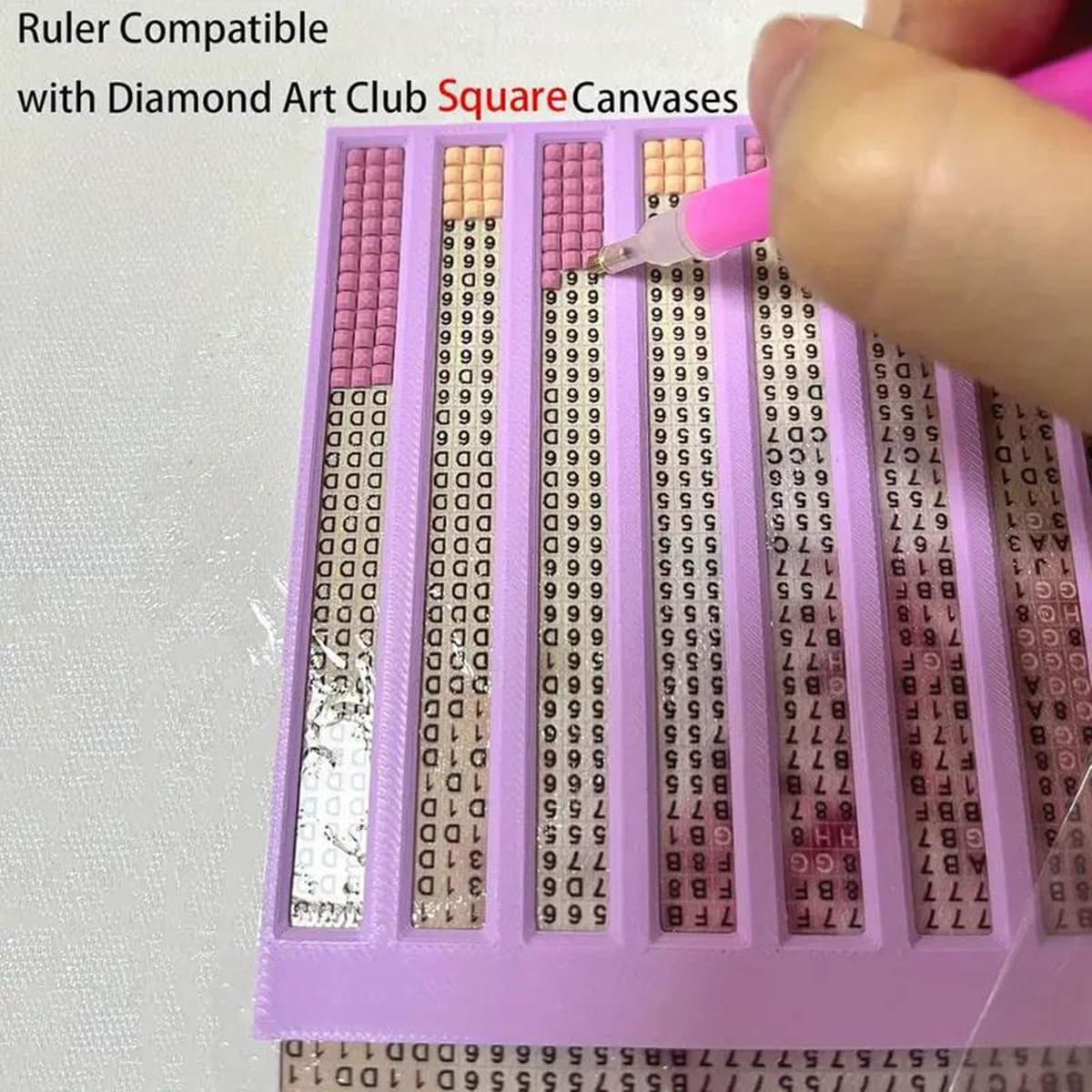 5 Pieces Ruler for Diamond Art Diamond Painting Ruler Home Decoration Diamond Painting Craft Ruler Grid Tool 3D