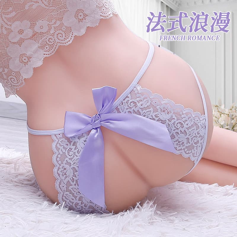 Plus-Size Honey Butt Sexy Panties for Women, Hot Fully Transparent Lace Passion Open-Crotch Outdoor No-Take-Off Shorts