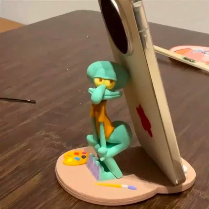 Working man Octopus Geto mobile phone holder living room TV cabinet gift opening housewarming decorations moving decorations