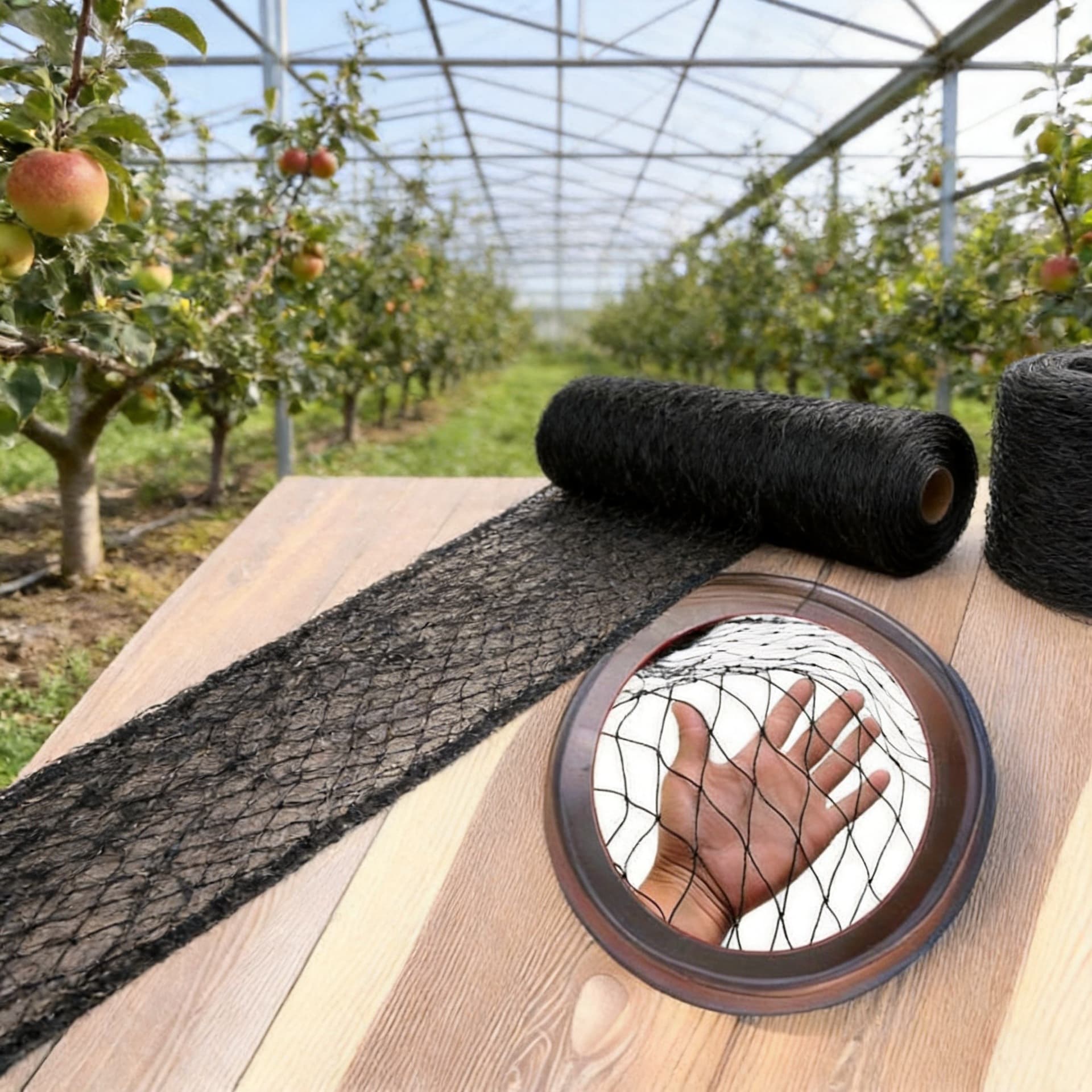Greenhouse Bird Netting Black Polyester Fruit Tree Protection Net for Fish Ponds, Orchards, Farmland, Bee and Bird Barrier