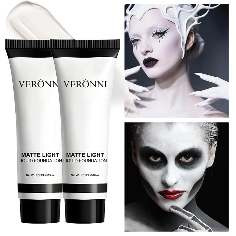 VERONNI Hydrating Color Mixing Foundation White for COS Makeup Stage Makeup Professional Makeup Artist Dark Foundation Mixing