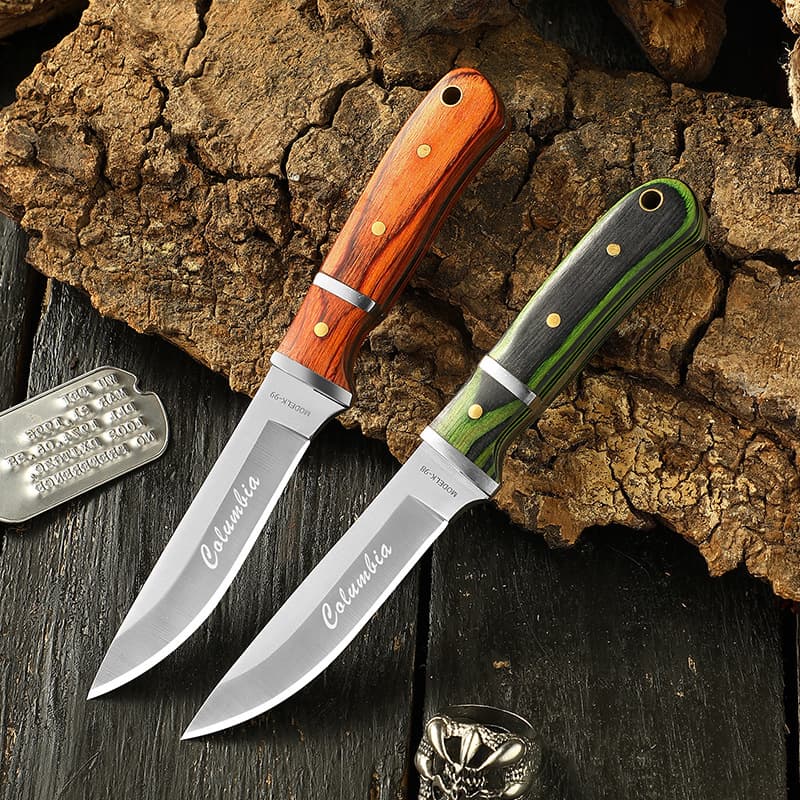 Mongolian Hand-Held Meat Knife Stainless Steel Fruit Knife Outdoor Camping BBQ Knife Portable Multi-Purpose Knife Hand-Pulled Meat Knife