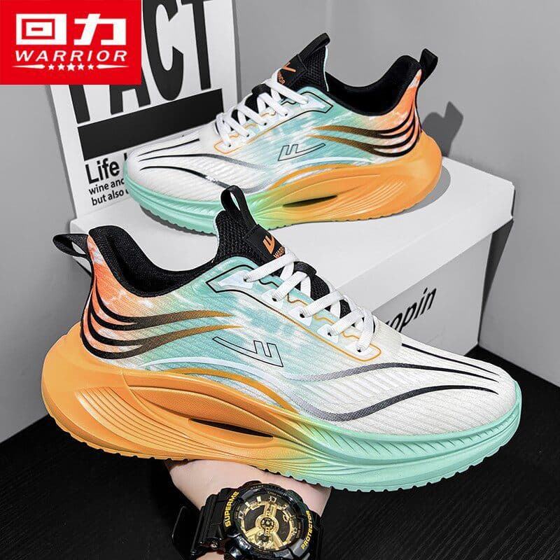 Warrior Men's Running Shoes 2026 New Model Student Physical Test Fitness Running Shoes Cushioned Casual Sneakers