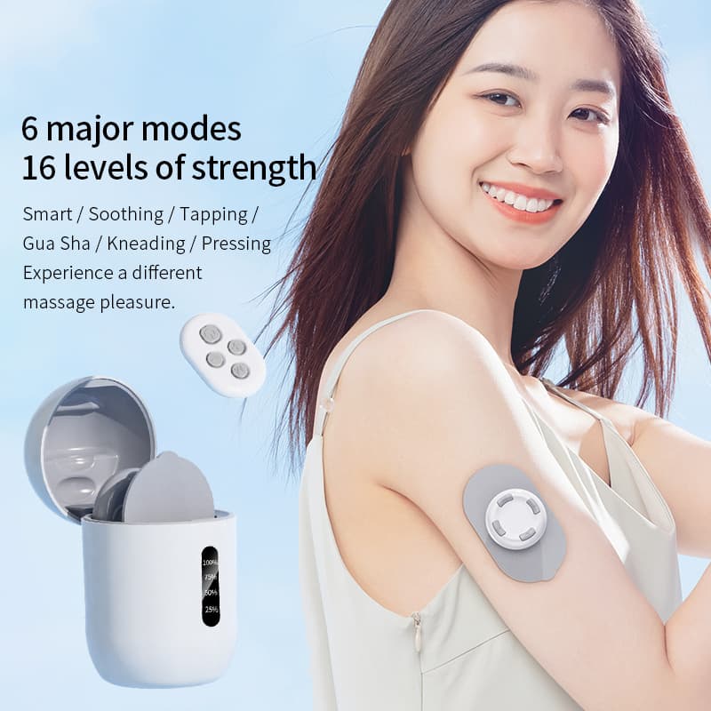 Haoshangshi Remote Control Portable Charging Massage Patches, Pulse Cervical Massager for Back, Waist, and Legs, Charging Type Massager