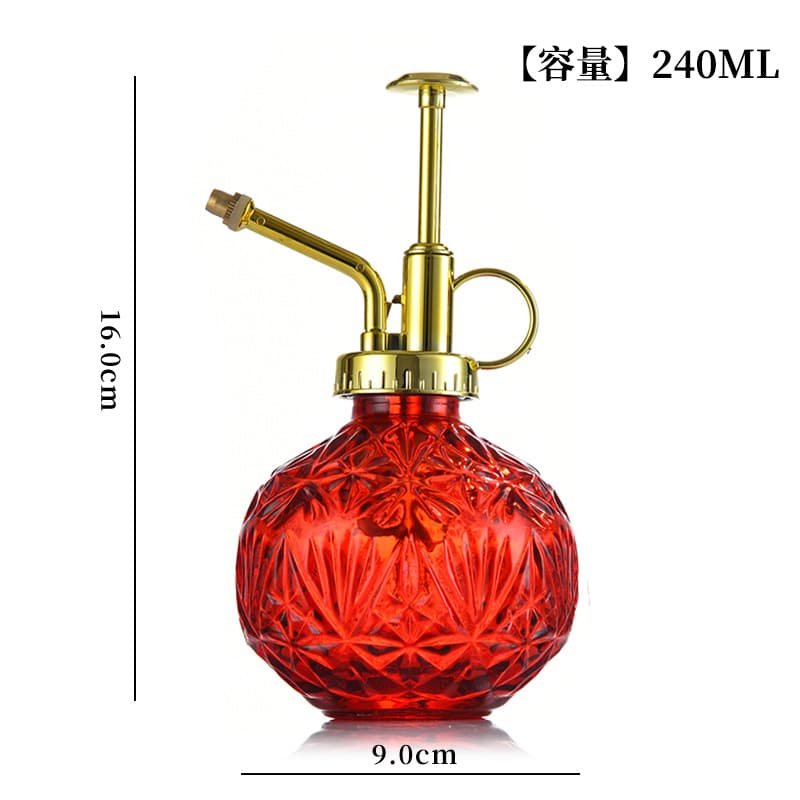 Embossed Snowflake Glass Spray Bottle Household Watering Sprayer Watering Can Plant Watering Home Decor Spray Bottle for Flower Care