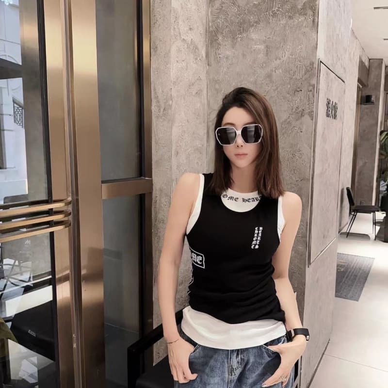 CH 26 Spring/Summer Dopamine Two-Piece Set Fashion Vest for Women, Slim Fit Sleeveless Age-Reducing Versatile Layering Two-Piece Set