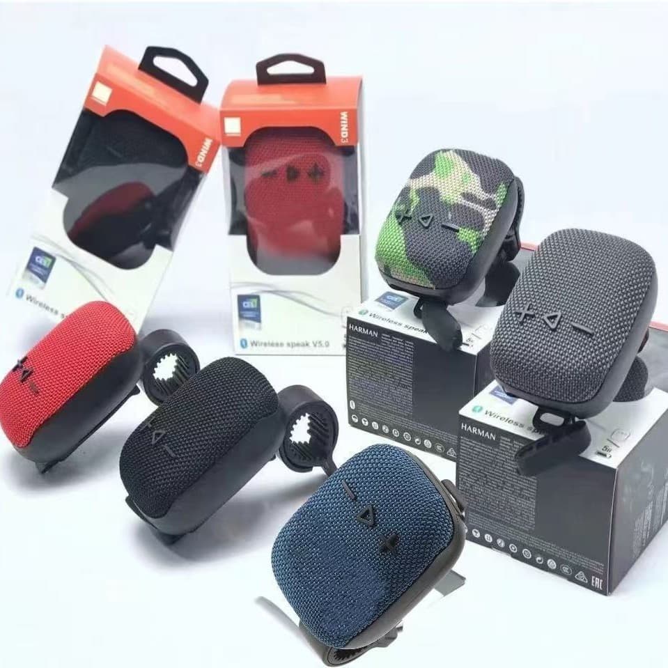 New WIND3 Wireless Bluetooth Speaker for Outdoor Cycling with Mount Bracket Mini Subwoofer TF Card Music Player
