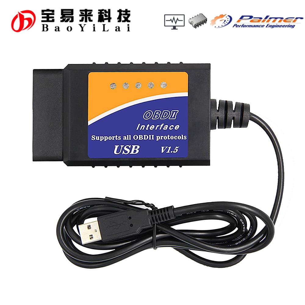 USB OBD ELM327 with CH340T Chip V1.5 Jingyuan Car Fault Diagnosis Detector