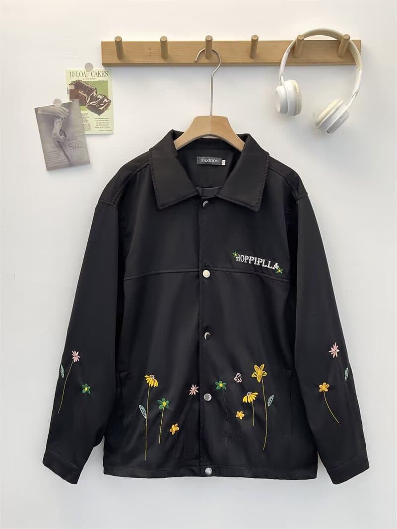 Spring and Autumn 2025 new trendy handsome style tops for men and women to wear with pink jackets