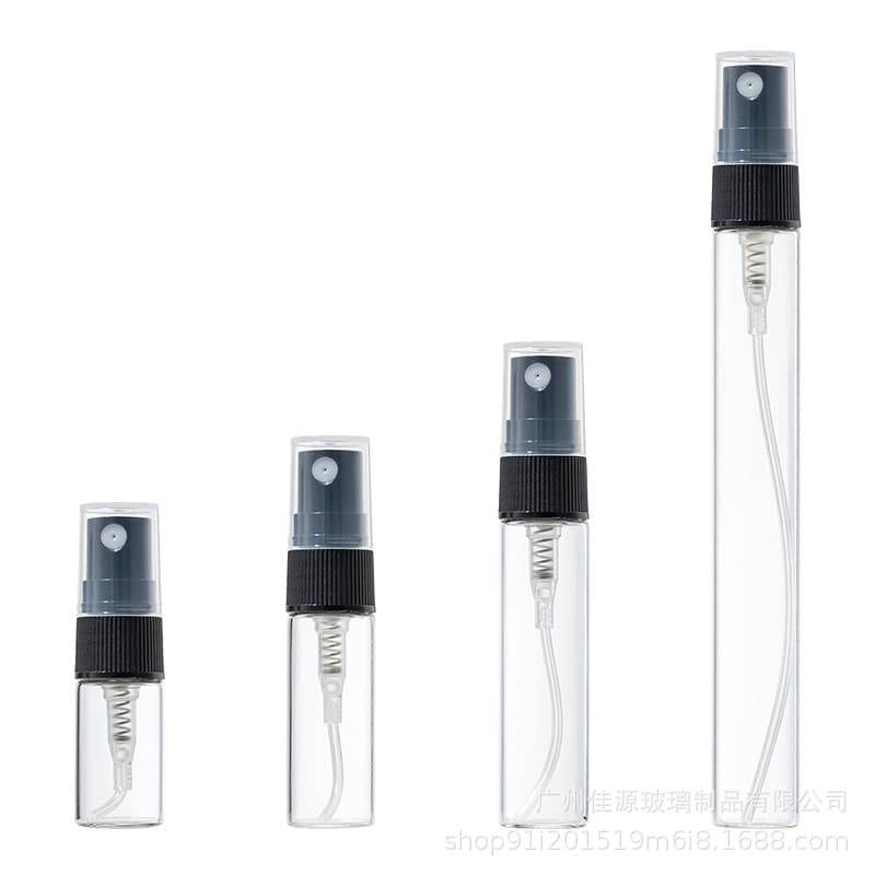 Perfume Refill Bottle 2ml 3ml 5ml 10ml Transparent Glass Bottle Portable Compact Mini Sample Spray Bottle