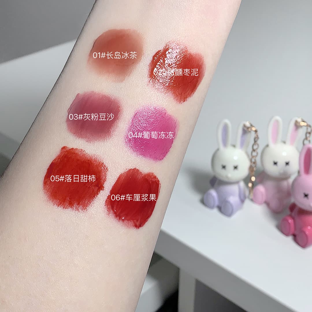 Gegebear Gege Bear Cute Rabbit Mirror Water Glow Autumn and Winter Lip Glaze Shantou Makeup Student Affordable Girl Lipstick