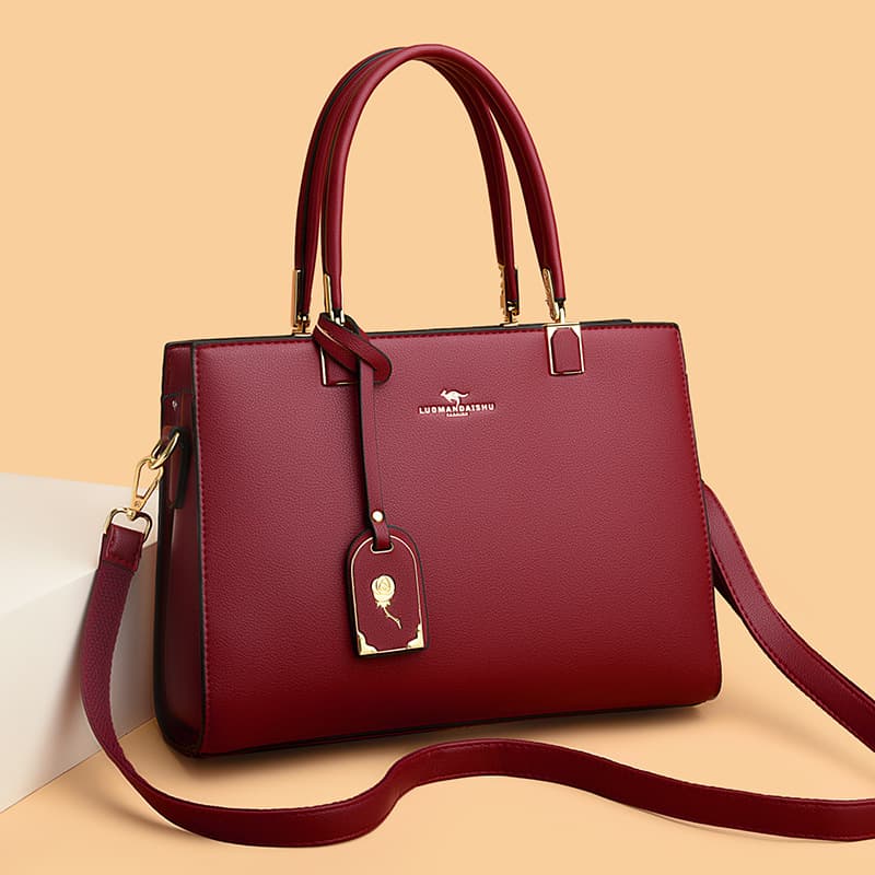 Luoman Kangaroo Women's Handbag Large Capacity Commuter Style High-End Messenger Bag Practical All-Match One-Piece Delivery for Elders