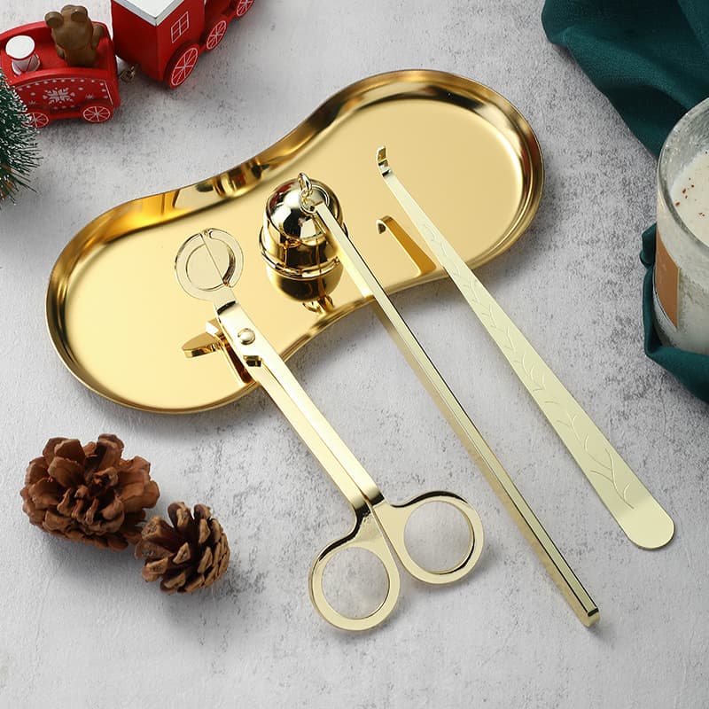 Nordic Small Size Stainless Steel Candle Tools Kit Candle Wicks Trimming Hook Extinguishing Tool Aromatic Candle Making Supplies