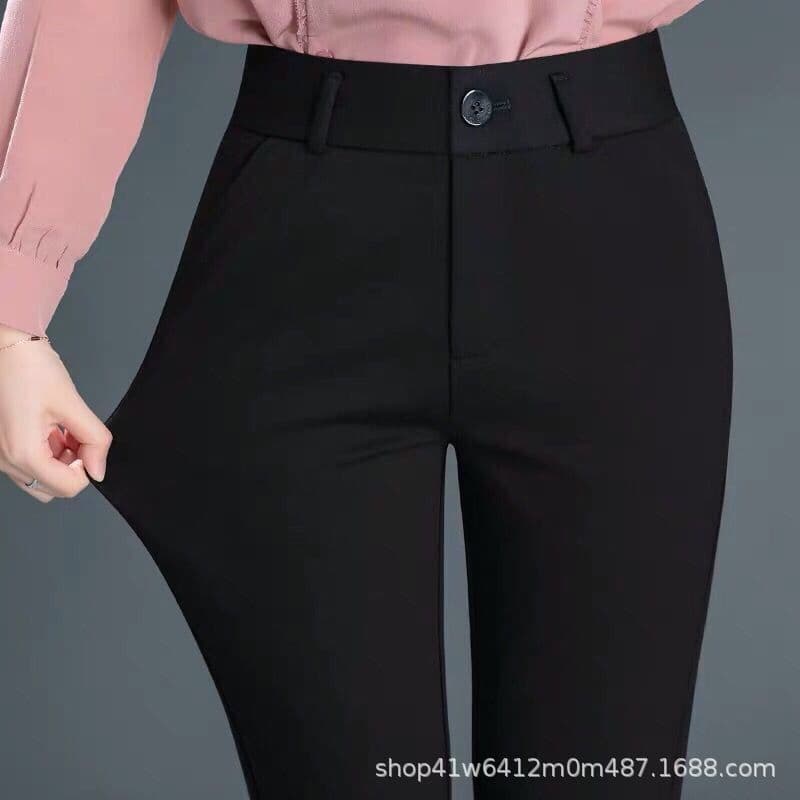 Elastic Straight Leg Work Pants for Women Spring Summer Business Formal Trousers Professional Ladies Suit Pants Black Slim Fit OL