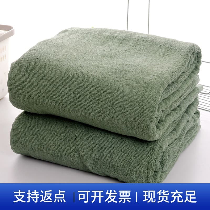 Wholesale 100% cotton thick towel blankets for student dormitories, military green, air-conditioning blankets, thickened absorbent towel blankets for disaster relief