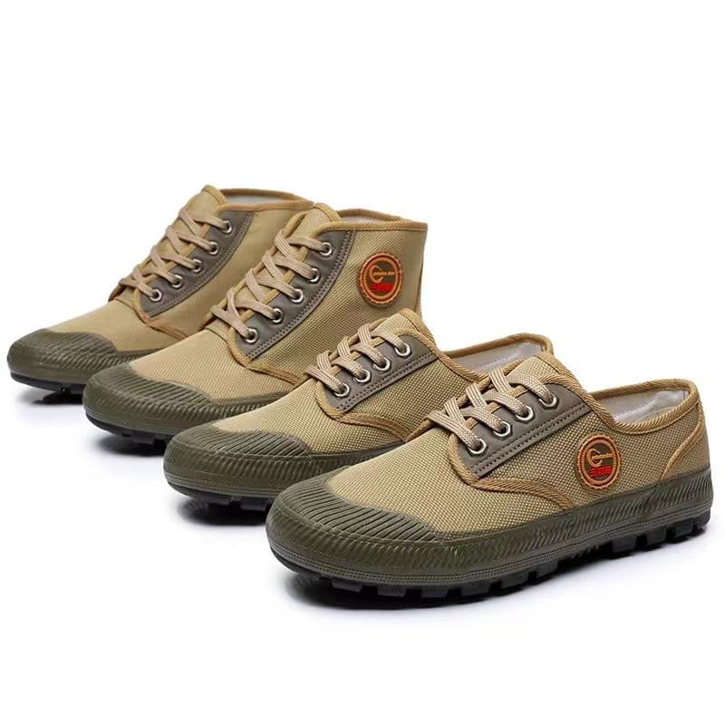 Yudong 3566 Three-Proof Shoes Waterproof Oil-Proof Stain-Proof High-Top Liberation Shoes Beige Canvas Shoes Black Work Shoes